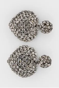 Clip-on earrings in the shape of a heart