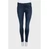 Mid-rise blue skinny jeans