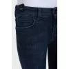 Mid-rise blue skinny jeans