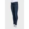 Mid-rise blue skinny jeans