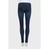 Mid-rise blue skinny jeans