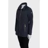 Blue jacket with a hidden hood