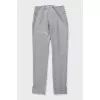 Gray suit with a top and trousers