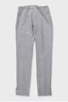 Gray suit with a top and trousers