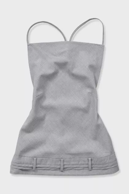 Gray suit with a top and trousers