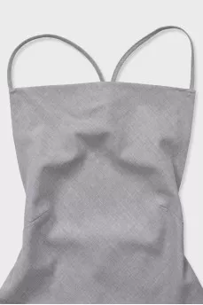 Gray suit with a top and trousers