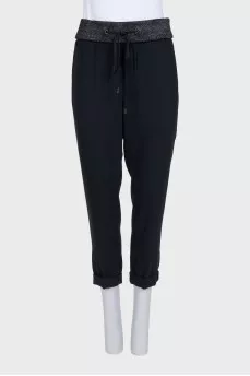 Black banana pants