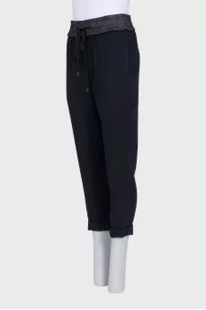 Black banana pants