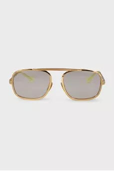 Gold-colored aviator sunglasses