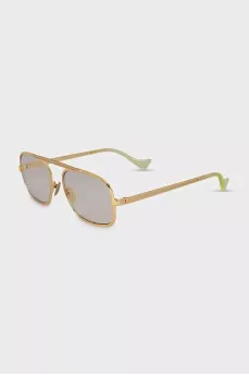 Gold-colored aviator sunglasses
