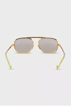Gold-colored aviator sunglasses