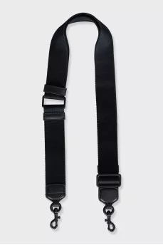 Black crossbody with embroidery element