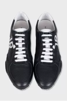 Men's black and white sneakers