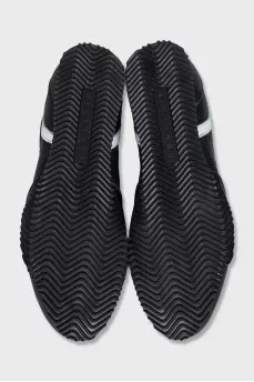 Men's black and white sneakers