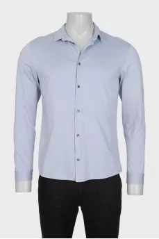Men's gray button-down shirt