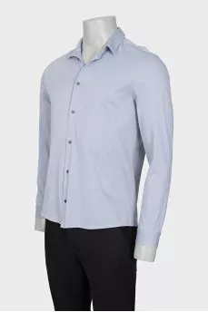 Men's gray button-down shirt