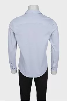 Men's gray button-down shirt
