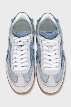 Gray textile sneakers