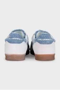 Gray textile sneakers