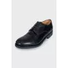 Men's black leather brogues