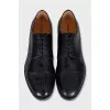 Men's black leather brogues