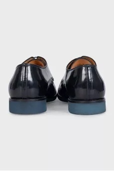 Men's black leather brogues