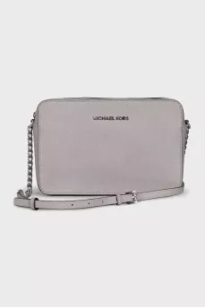 Gray bag with a combined strap