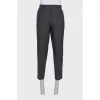 Men's cropped wool trousers