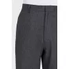Men's cropped wool trousers