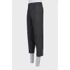 Men's cropped wool trousers