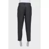 Men's cropped wool trousers