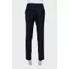 Men's wool trousers with drawstrings