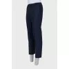 Men's wool trousers with zip and drawstrings