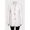 Beige jacket with patch pockets