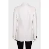 Beige jacket with patch pockets