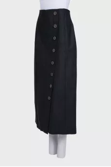 Black skirt decorated with buttons