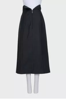 Black skirt decorated with buttons