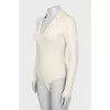 Beige wool pullover bodysuit