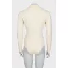 Beige wool pullover bodysuit