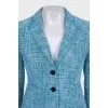 Checked jacket and skirt suit