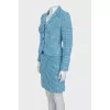 Checked jacket and skirt suit