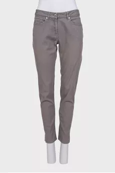 Skinny fit gray jeans