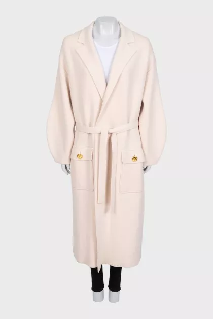 Beige wool cardigan