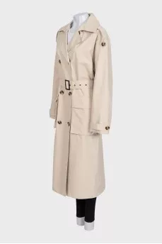Beige trench coat with tag