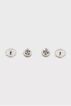 White gold stud earrings with diamonds