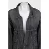 Джинсова куртка oversize на гудзиках