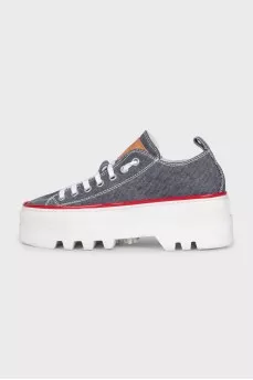 Sneakers with a chunky sole