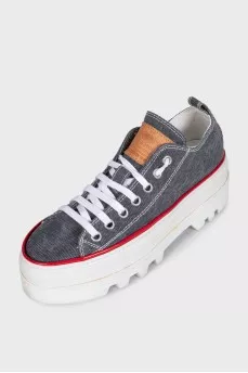 Sneakers with a chunky sole