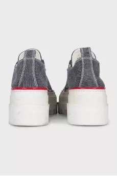 Sneakers with a chunky sole
