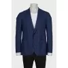 Men's straight blazer with a checkered print